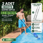 Yousky - Yeni Şarjlı Havuz El Süpürgesi Hediye 🎁2 Adet Alüminyum Uzatma Sapı